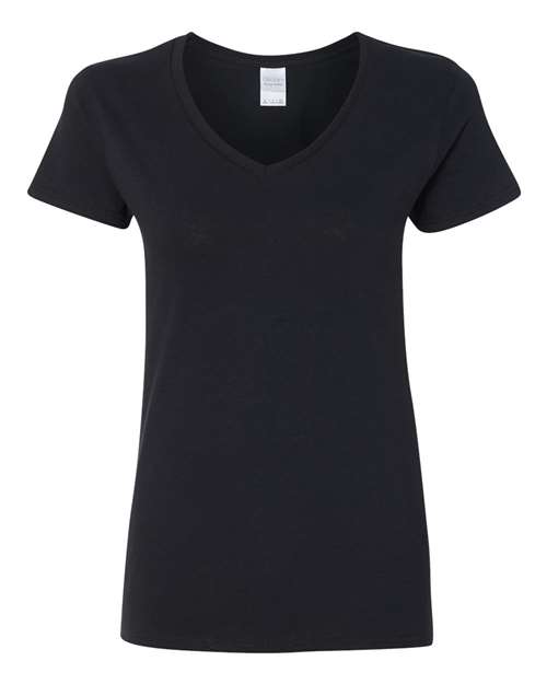 Gildan 5V00L - Women's Heavy CottonTM V-Neck T-Shirt - Black