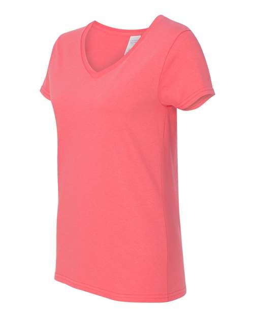 Gildan 5V00L - Women's Heavy CottonTM V-Neck T-Shirt - Coral Silk