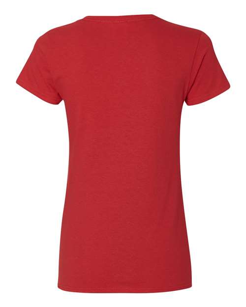 Gildan 5V00L - Women's Heavy CottonTM V-Neck T-Shirt - Red