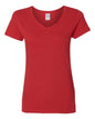 Gildan 5V00L - Women's Heavy CottonTM V-Neck T-Shirt - Red