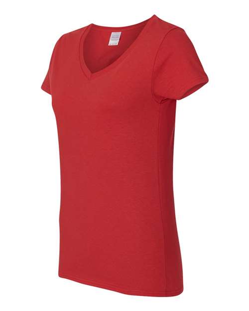 Gildan 5V00L - Women's Heavy CottonTM V-Neck T-Shirt - Red