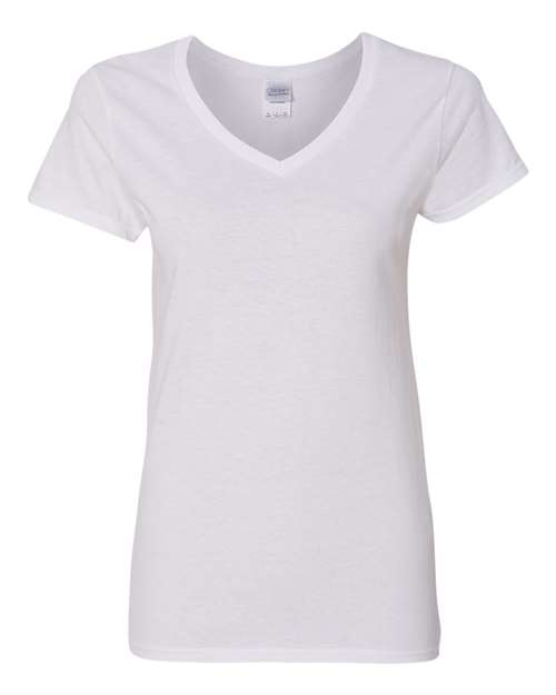 Gildan 5V00L - Women's Heavy CottonTM V-Neck T-Shirt - White