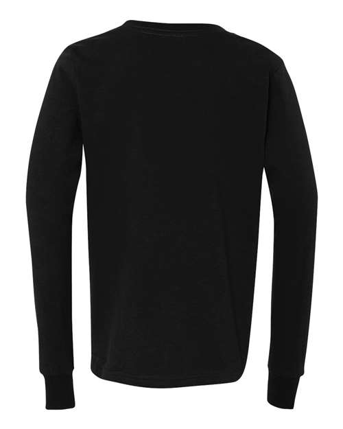 BELLA + CANVAS 3501Y - Youth Jersey Long Sleeve Tee - Black