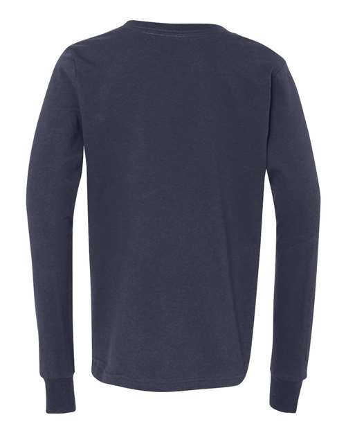 BELLA + CANVAS 3501Y - Youth Jersey Long Sleeve Tee - Navy
