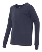 BELLA + CANVAS 3501Y - Youth Jersey Long Sleeve Tee - Navy