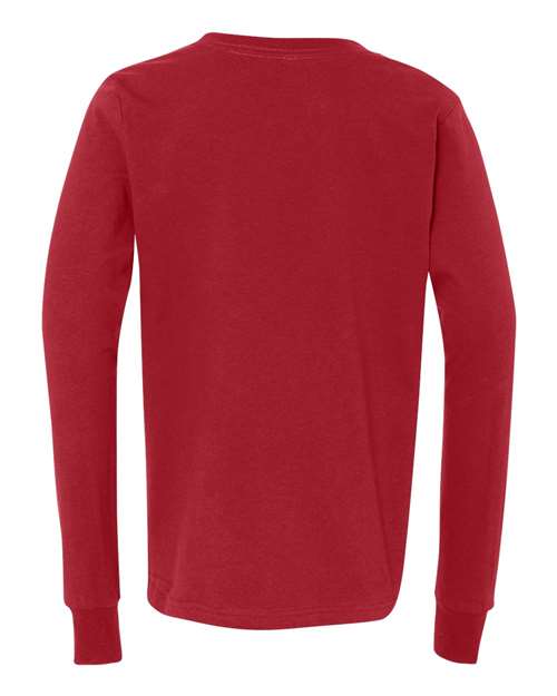 BELLA + CANVAS 3501Y - Youth Jersey Long Sleeve Tee - Red