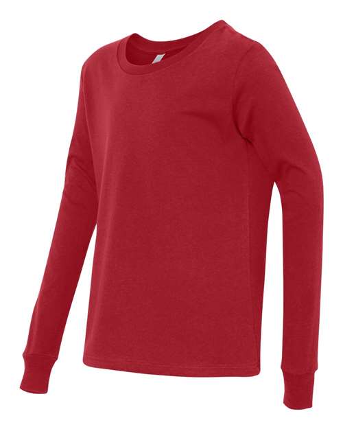 BELLA + CANVAS 3501Y - Youth Jersey Long Sleeve Tee - Red