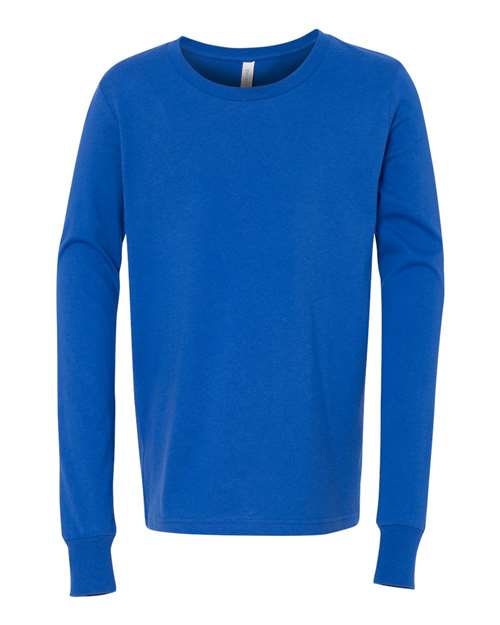 BELLA + CANVAS 3501Y - Youth Jersey Long Sleeve Tee - True Royal