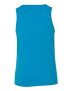 BELLA + CANVAS 3480Y — Youth Jersey Tank — Neon Blue (flat)