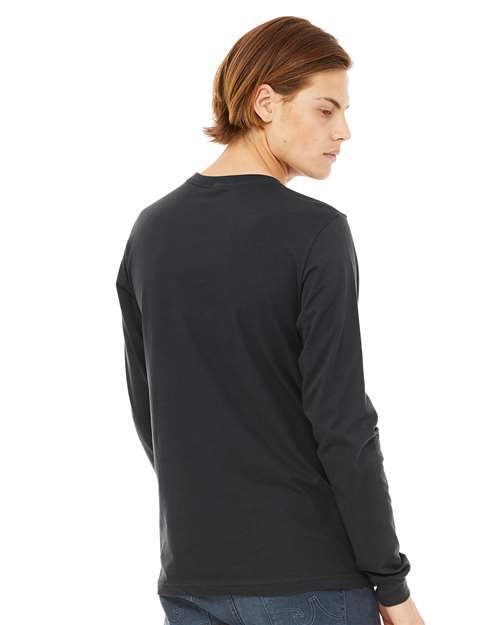 BELLA + CANVAS 3501 - Unisex Jersey Long Sleeve Tee - Dark Grey