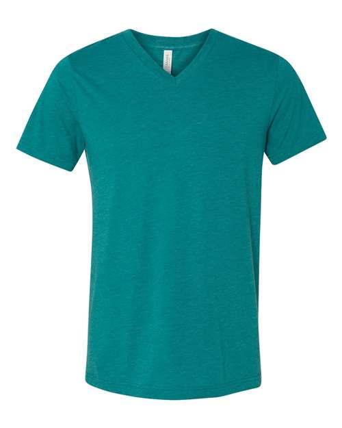 BELLA + CANVAS 3415 - Unisex Triblend V-Neck Tee - Teal Triblend