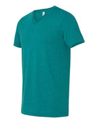 BELLA + CANVAS 3415 - Unisex Triblend V-Neck Tee - Teal Triblend
