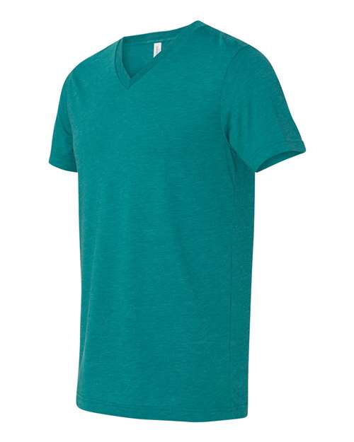 BELLA + CANVAS 3415 - Unisex Triblend V-Neck Tee - Teal Triblend