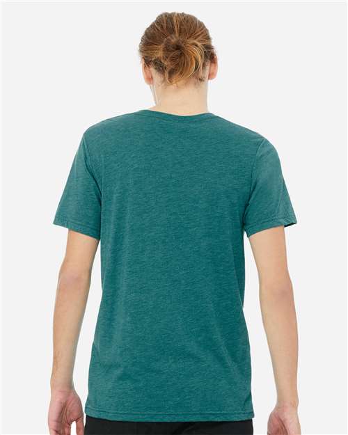 BELLA + CANVAS 3415 - Unisex Triblend V-Neck Tee - Teal Triblend