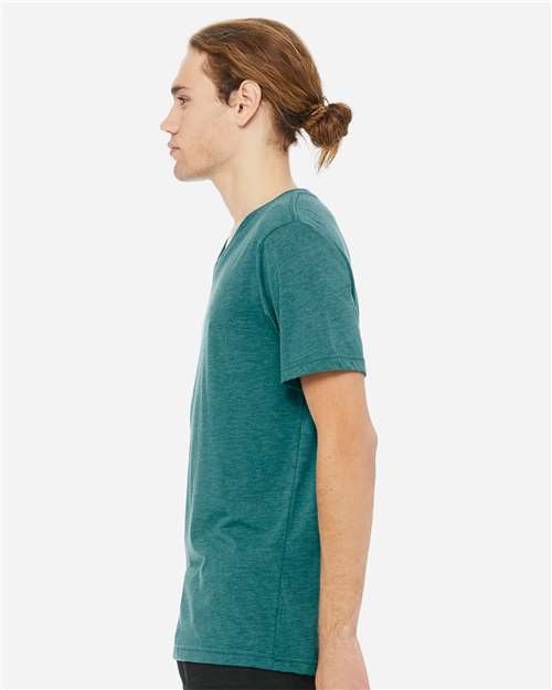 BELLA + CANVAS 3415 - Unisex Triblend V-Neck Tee - Teal Triblend