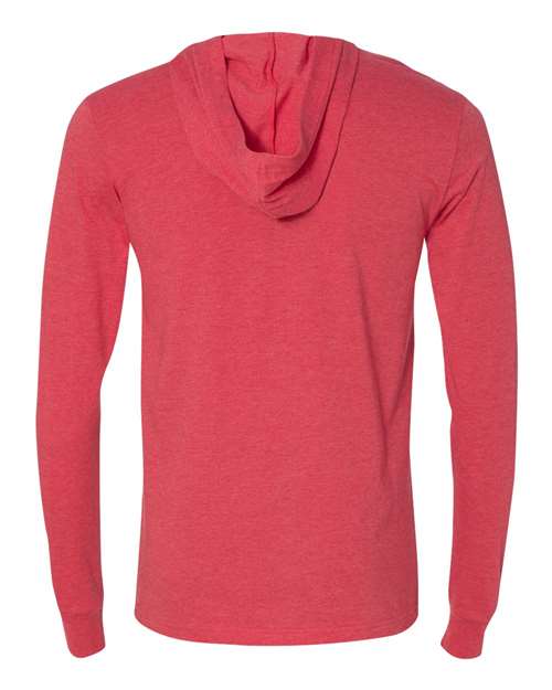 BELLA + CANVAS 3512 - Unisex Jersey Hooded Long Sleeve Tee - Heather Red