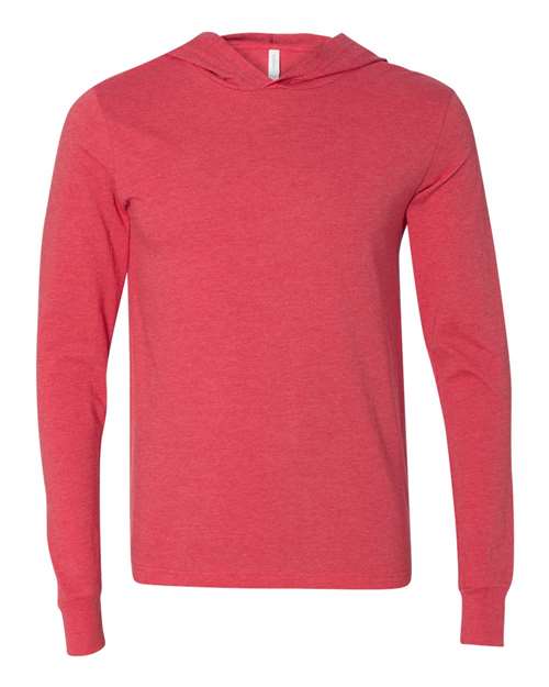 BELLA + CANVAS 3512 - Unisex Jersey Hooded Long Sleeve Tee - Heather Red