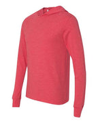 BELLA + CANVAS 3512 - Unisex Jersey Hooded Long Sleeve Tee - Heather Red
