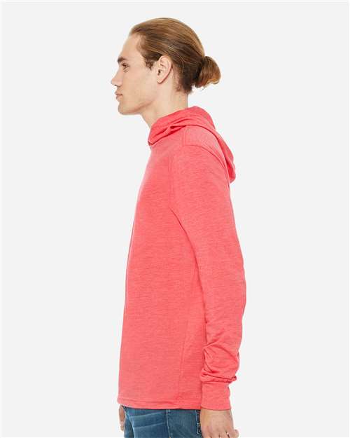 BELLA + CANVAS 3512 - Unisex Jersey Hooded Long Sleeve Tee - Heather Red