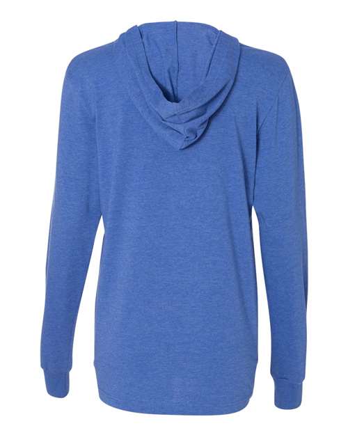 BELLA + CANVAS 3512 - Unisex Jersey Hooded Long Sleeve Tee - Heather True Royal