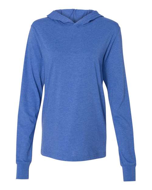 BELLA + CANVAS 3512 - Unisex Jersey Hooded Long Sleeve Tee - Heather True Royal