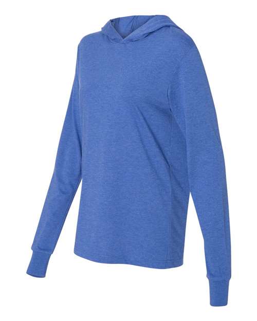 BELLA + CANVAS 3512 - Unisex Jersey Hooded Long Sleeve Tee - Heather True Royal