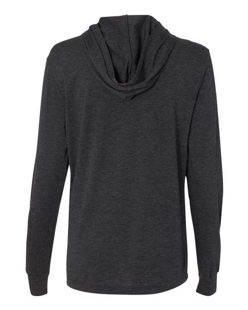 BELLA + CANVAS 3512 - Unisex Jersey Hooded Long Sleeve Tee - Charcoal Black Triblend
