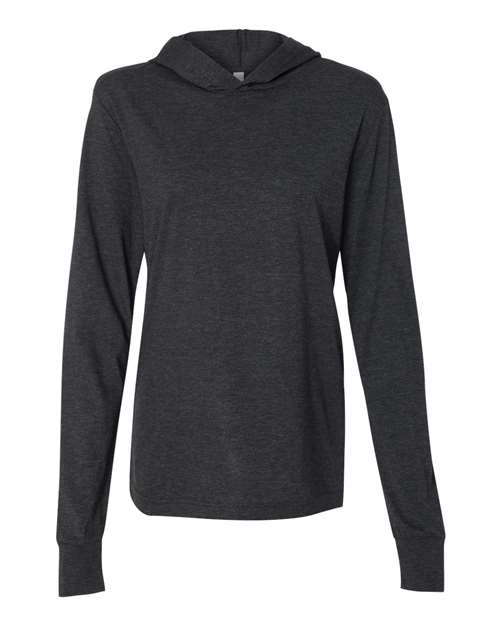 BELLA + CANVAS 3512 - Unisex Jersey Hooded Long Sleeve Tee - Charcoal Black Triblend