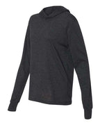 BELLA + CANVAS 3512 - Unisex Jersey Hooded Long Sleeve Tee - Charcoal Black Triblend