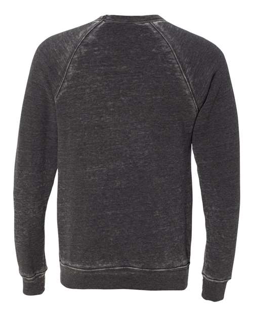BELLA + CANVAS 3901 - Unisex Sponge Fleece Raglan Crewneck Sweatshirt - Grey Acid Wash