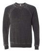 BELLA + CANVAS 3901 - Unisex Sponge Fleece Raglan Crewneck Sweatshirt - Grey Acid Wash