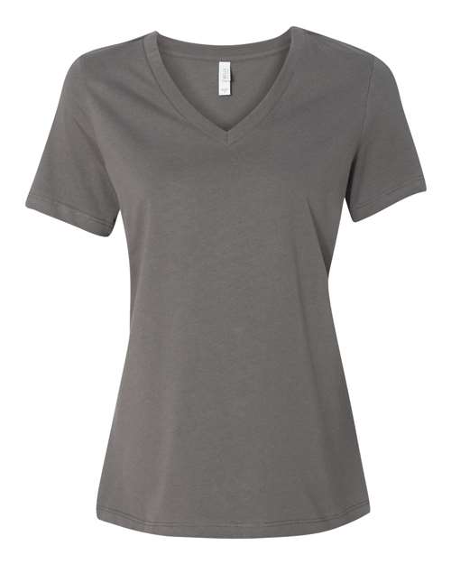 BELLA + CANVAS 6405 - Womens Relaxed Jersey V-Neck Tee - Asphalt