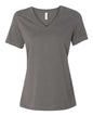 BELLA + CANVAS 6405 - Womens Relaxed Jersey V-Neck Tee - Asphalt