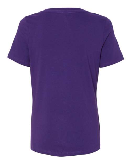 BELLA + CANVAS 6405 - Womens Relaxed Jersey V-Neck Tee - Team Purple