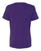 BELLA + CANVAS 6405 - Womens Relaxed Jersey V-Neck Tee - Team Purple