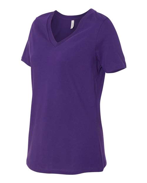 BELLA + CANVAS 6405 - Womens Relaxed Jersey V-Neck Tee - Team Purple