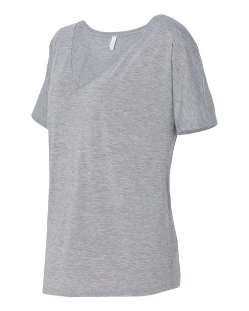 BELLA + CANVAS 8815 - Womens Slouchy V-Neck Tee - Athletic Heather