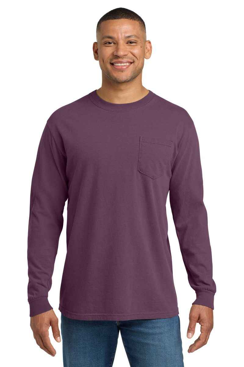 Comfort Colors 4410 - Unisex Garment-Dyed Heavyweight Long Sleeve Pocket T-Shirt