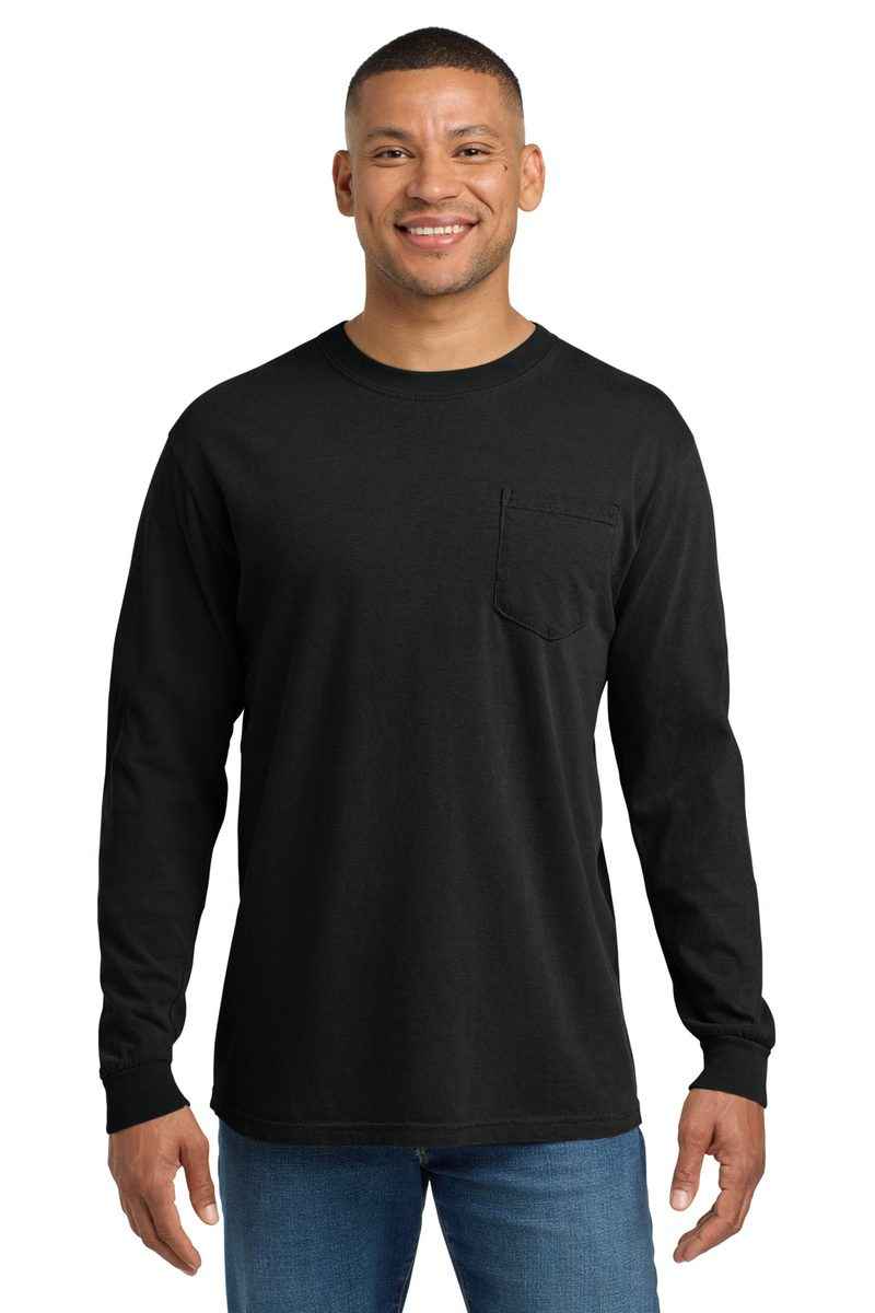 Comfort Colors 4410 - Unisex Garment-Dyed Heavyweight Long Sleeve Pocket T-Shirt
