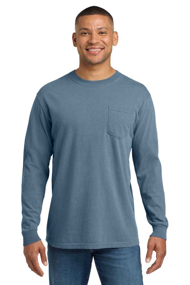 Comfort Colors 4410 - Unisex Garment-Dyed Heavyweight Long Sleeve Pocket T-Shirt