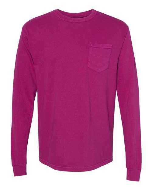 Comfort Colors 4410 - Unisex Garment-Dyed Heavyweight Long Sleeve Pocket T-Shirt