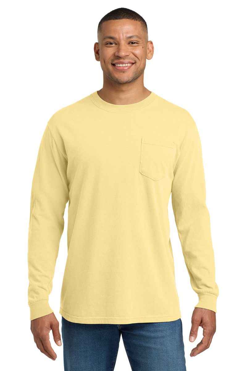 Comfort Colors 4410 - Unisex Garment-Dyed Heavyweight Long Sleeve Pocket T-Shirt