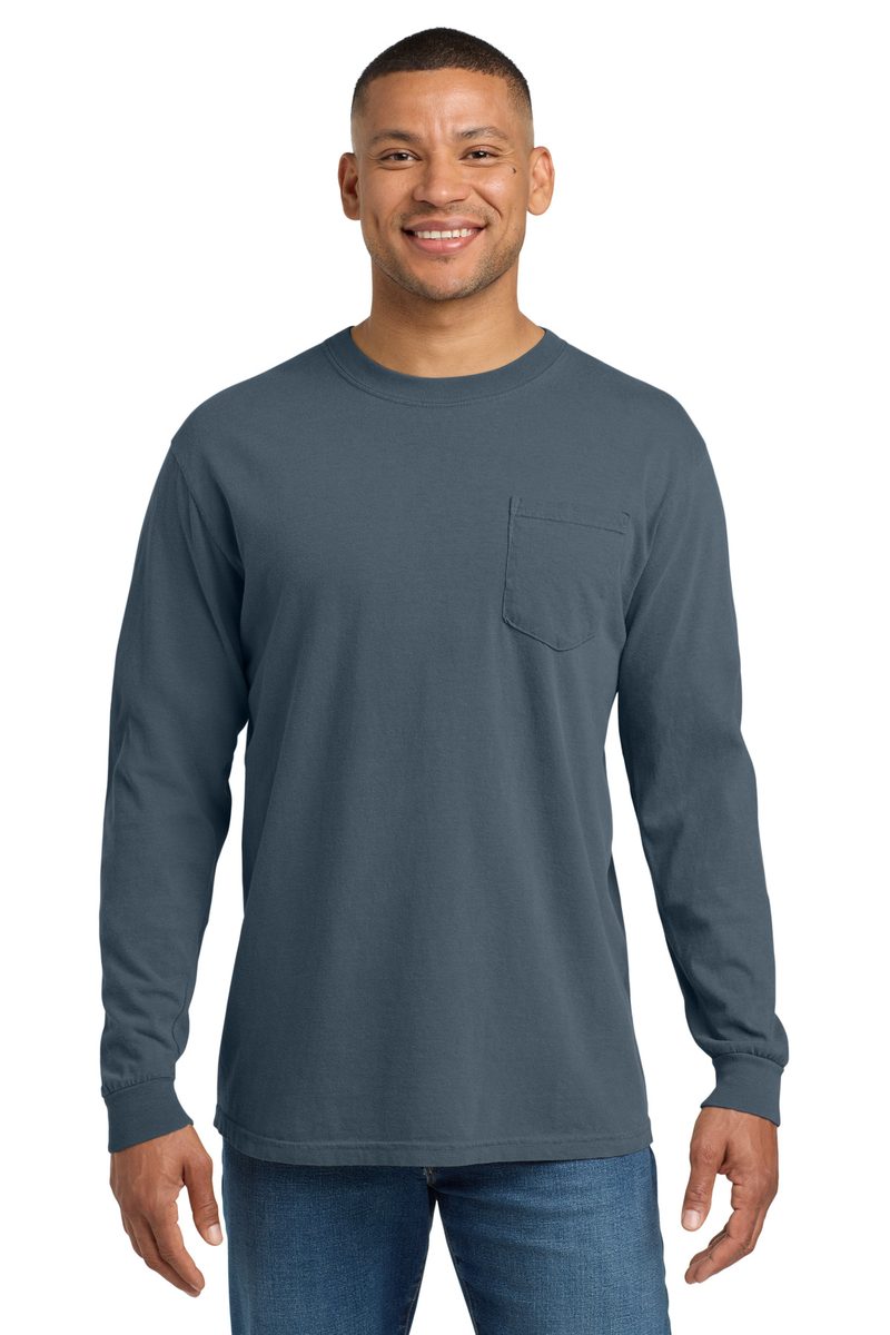 Comfort Colors 4410 - Unisex Garment-Dyed Heavyweight Long Sleeve Pocket T-Shirt Comfort Colors