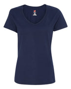 Hanes S04V - Women's Perfect-T V-Neck T-Shirt — Navy (flat)