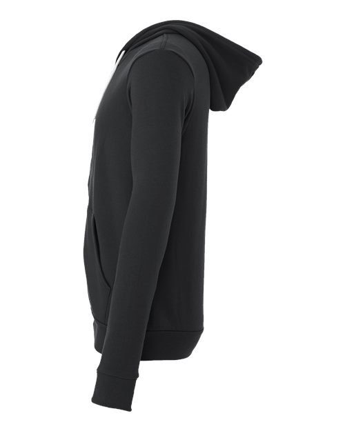 BELLA + CANVAS 3739 - Unisex Sponge Fleece Full-Zip Hoodie Sweatshirt - Dark Grey