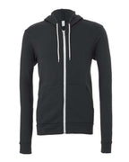 BELLA + CANVAS 3739 - Unisex Sponge Fleece Full-Zip Hoodie Sweatshirt - Dark Grey