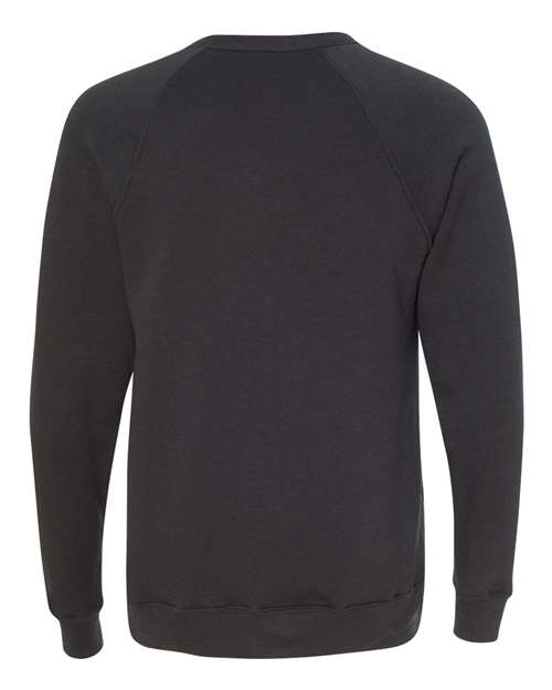 BELLA + CANVAS 3901 - Unisex Sponge Fleece Raglan Crewneck Sweatshirt - Dark Grey