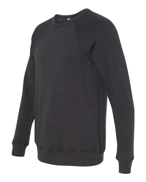 BELLA + CANVAS 3901 - Unisex Sponge Fleece Raglan Crewneck Sweatshirt - Dark Grey