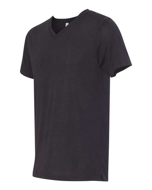 BELLA + CANVAS 3415 - Unisex Triblend V-Neck Tee - Solid Black Triblend