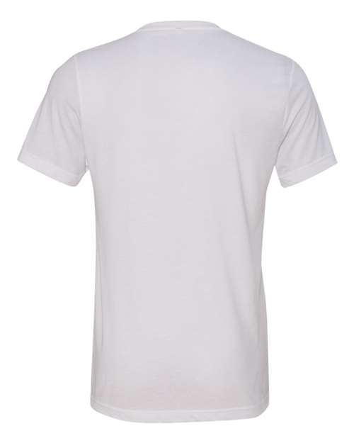 BELLA + CANVAS 3415 - Unisex Triblend V-Neck Tee - Solid White Triblend